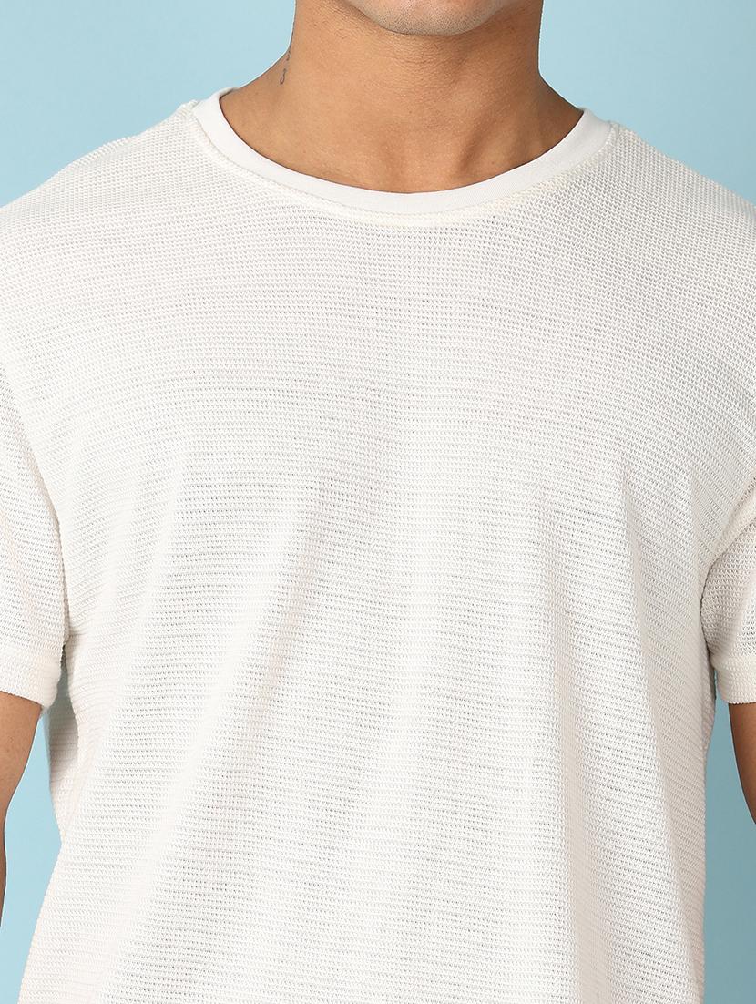 men white plain t-shirt & shorts co-ord set - 21555721 - Standard Image - 4