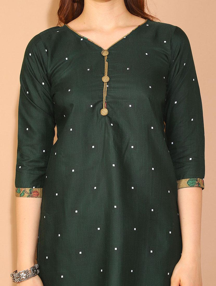 women printed three quarter sleeves suit set - 21558521 - Standard Image - 5