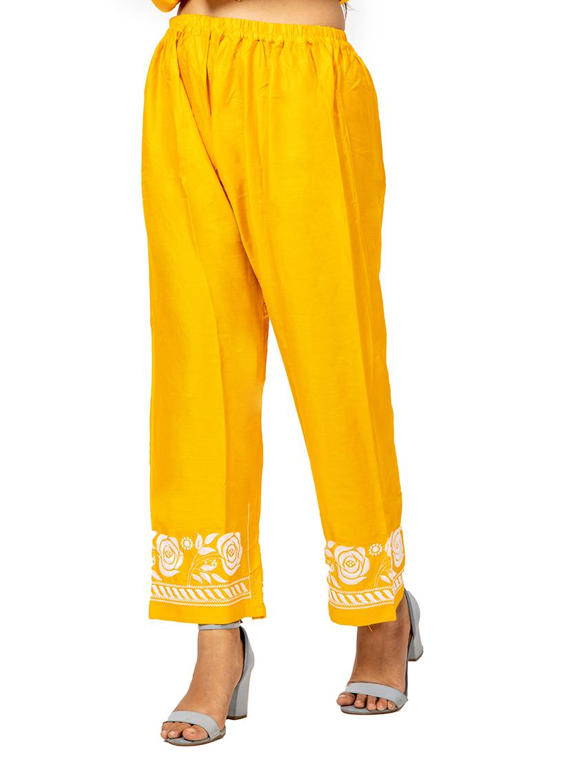 women chikankari work kurta pant set - 21561964 - Standard Image - 5