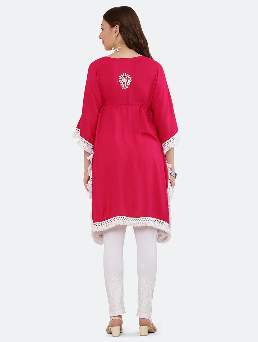 women floral embroidered lace detailed kaftan - 21562189 - Standard Image - 4
