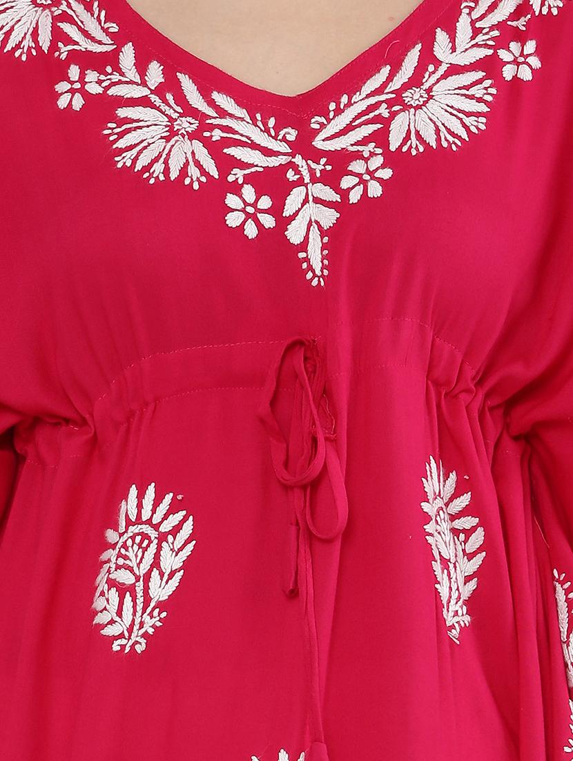 women floral embroidered lace detailed kaftan - 21562189 - Zoom Image - 5