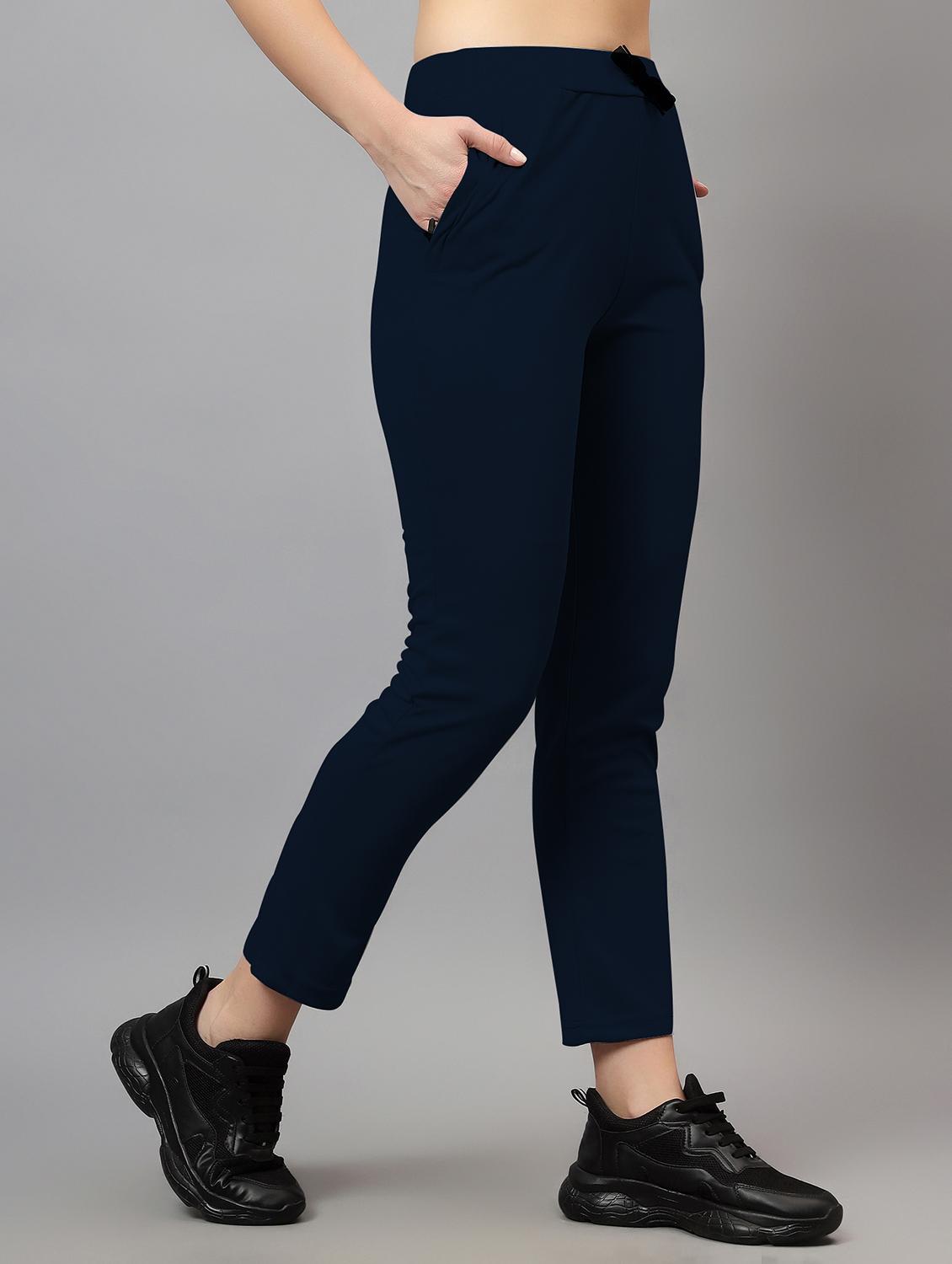 women high rise solid track pant - 21590975 - Zoom Image - 2