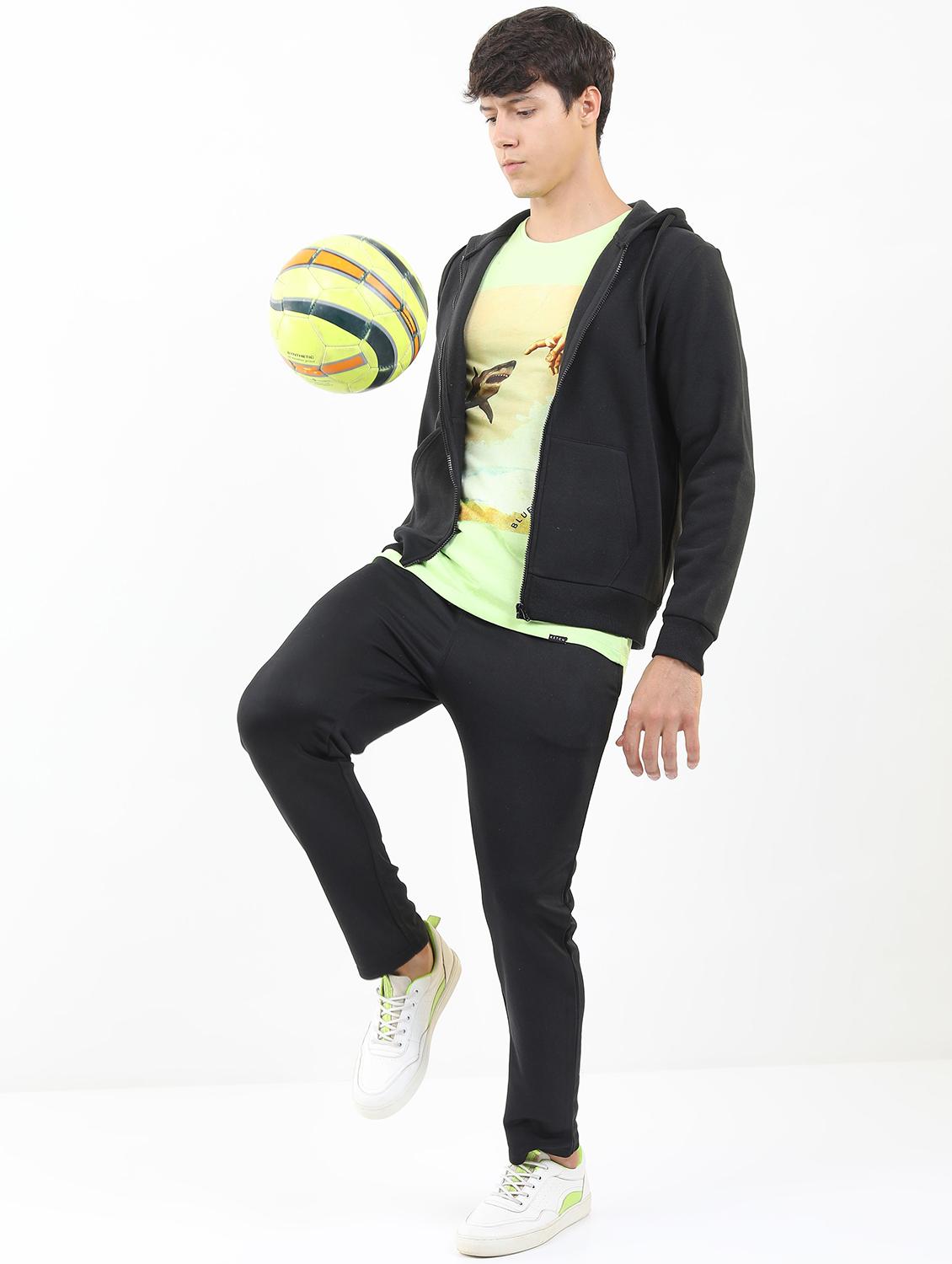 men plain hooded long sleeve sweatshirt - 21596457 - Zoom Image - 3