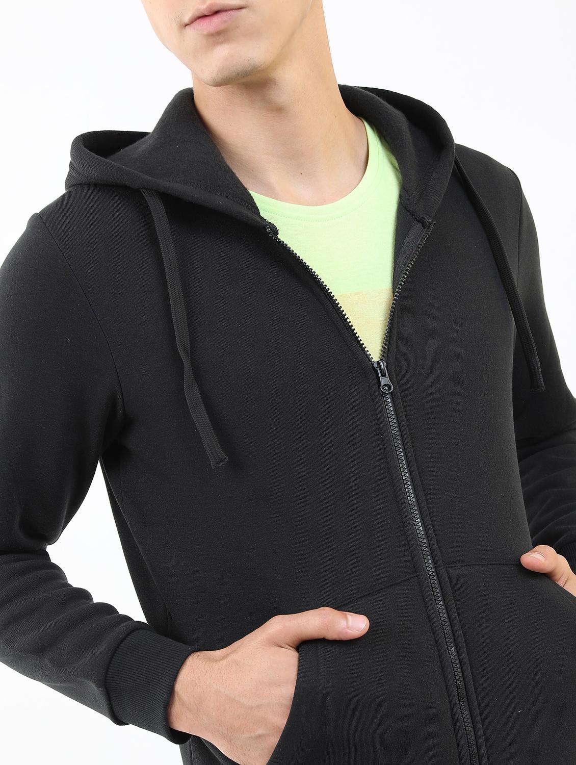men plain hooded long sleeve sweatshirt - 21596457 - Standard Image - 4