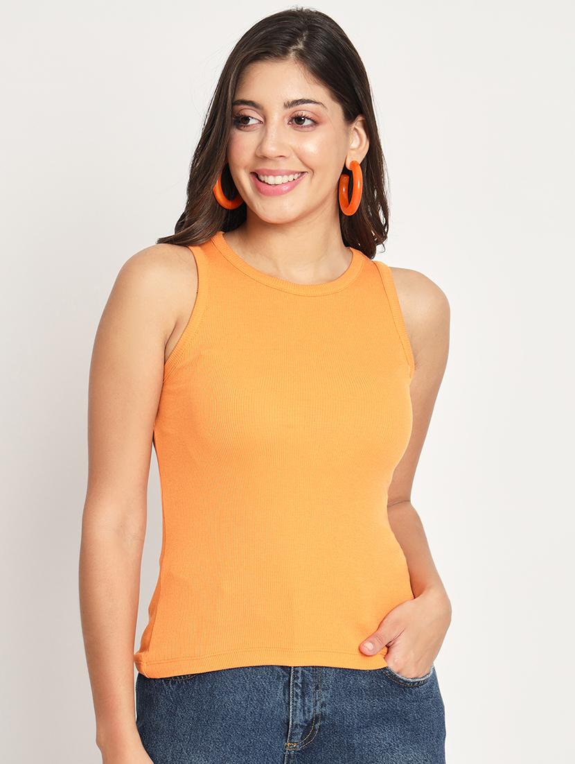 women orange solid regular top - 21599889 - Zoom Image - 0