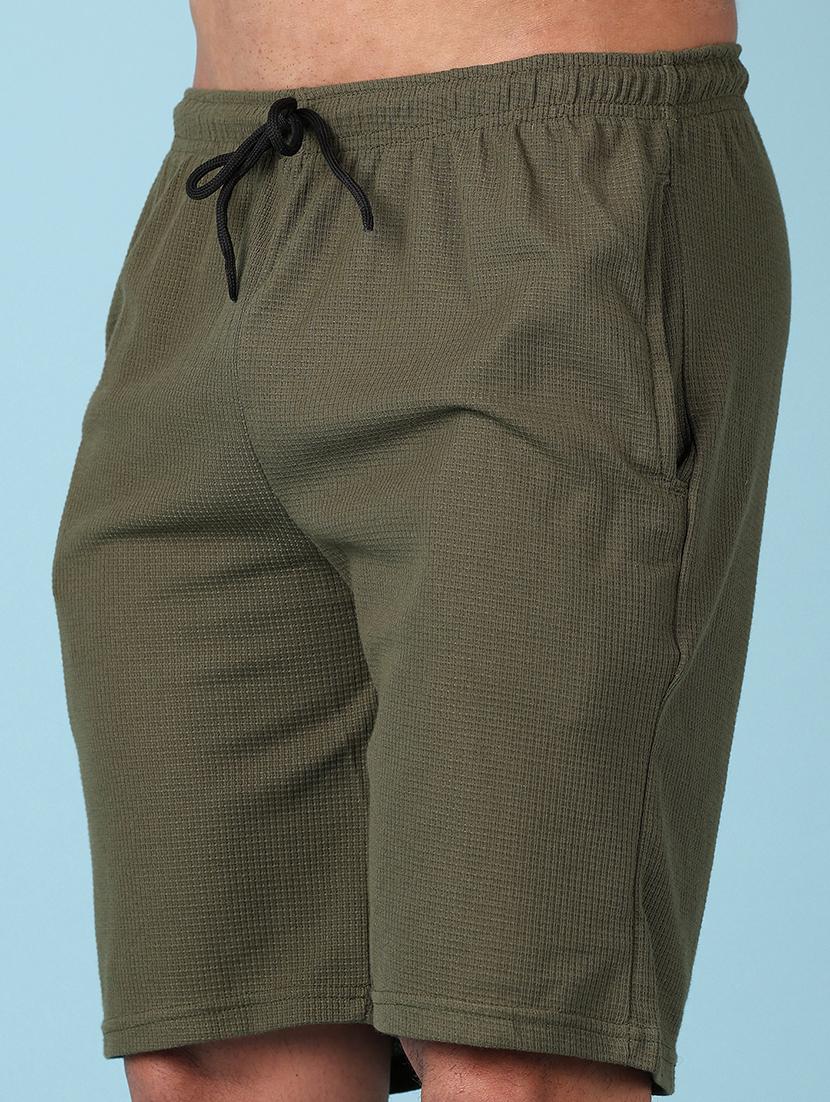 men solid round neck t-shirt & shorts co-ord set - 21620402 - Standard Image - 4