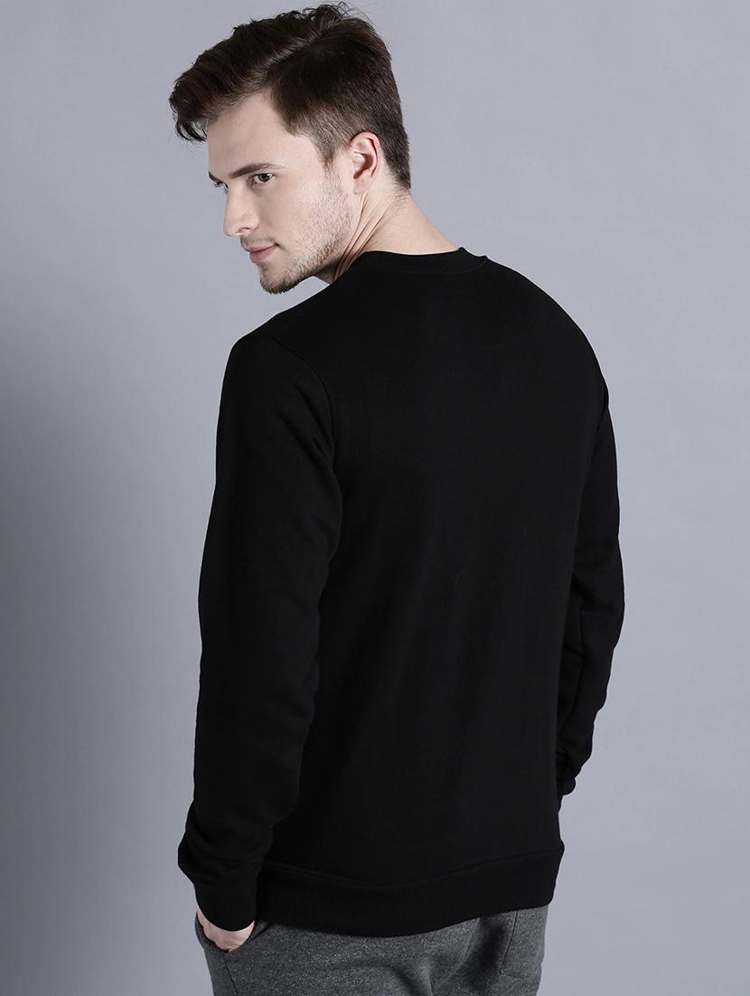 men plain round neck long sleeve sweatshirt - 21629449 - Standard Image - 3