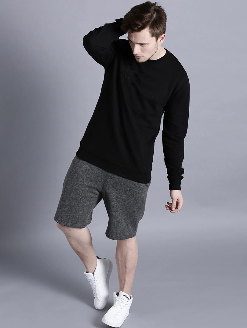 men plain round neck long sleeve sweatshirt - 21629449 - Zoom Image - 4