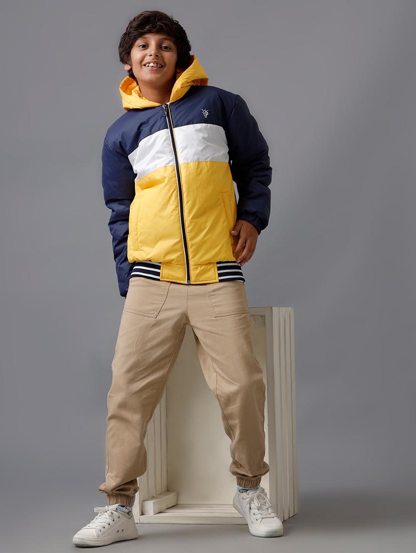 boys color block long sleeve hooded jacket - 21629924 - Zoom Image - 4