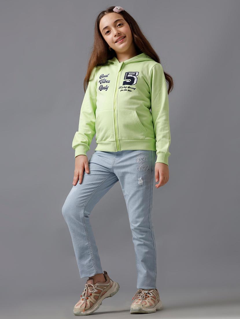 girls chest print long sleeve sweatshirt - 21629932 - Standard Image - 5