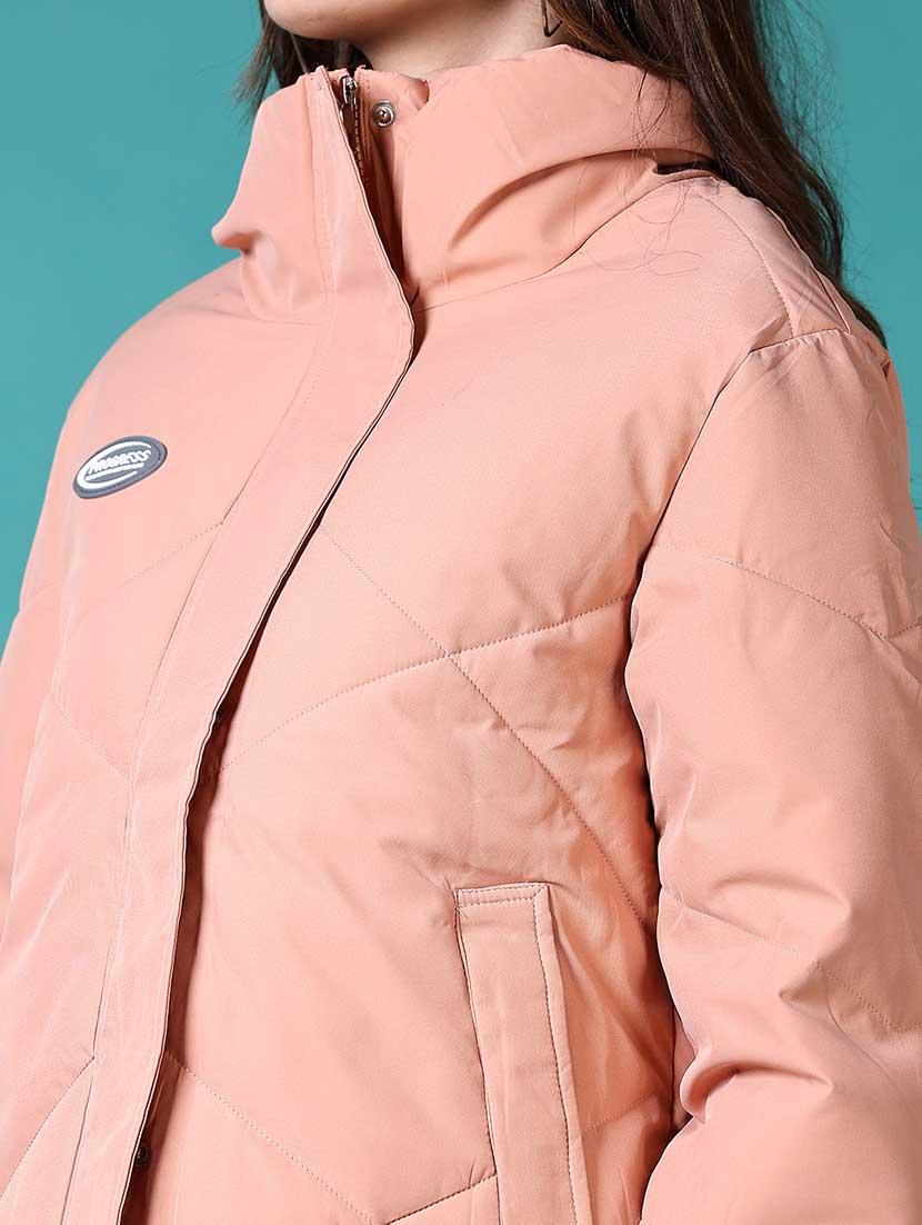 women solid long sleeve quilted jacket - 21631009 - Zoom Image - 5