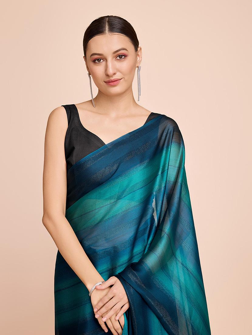 women printed saree with blouse - 21635151 - Standard Image - 4
