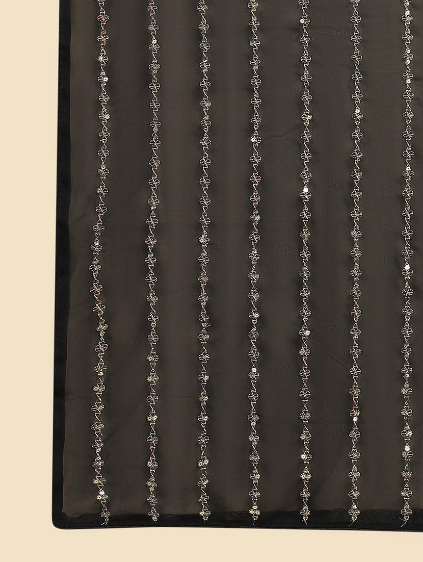 women solid with work embellished saree with blouse - 21635349 - Standard Image - 5
