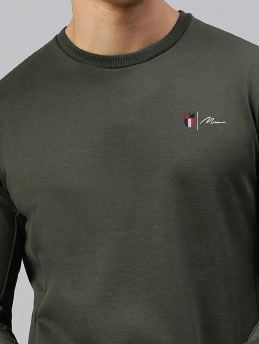 men solid long sleeve regular fit sweatshirt - 21635422 - Zoom Image - 4