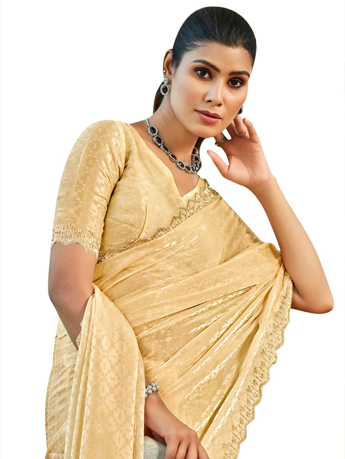 women self design embellished saree with blouse - 21641798 - Standard Image - 3