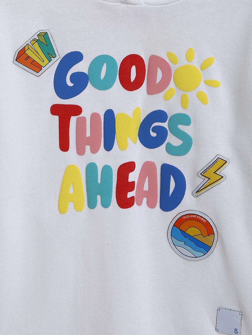 kids long sleeves front print sweatshirt - 21646873 - Standard Image - 2