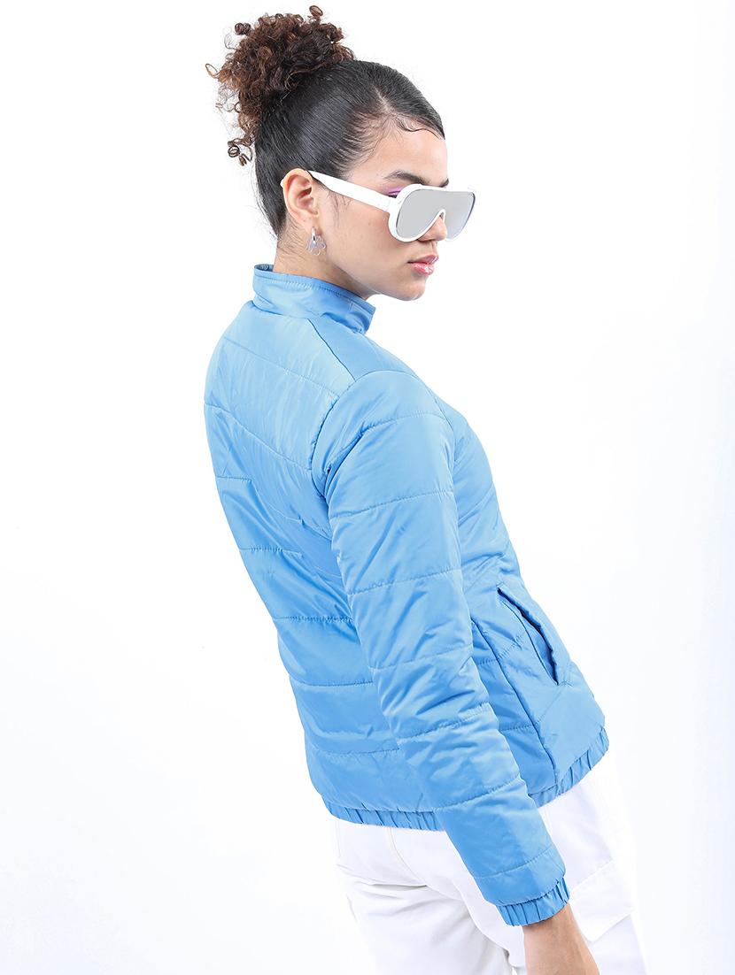 women solid long sleeves quilted jacket - 21650978 - Zoom Image - 2
