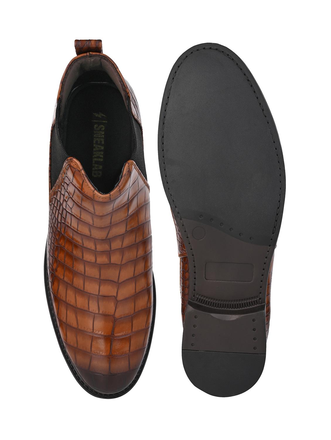 men tan slip on boots - 21659856 - Standard Image - 4