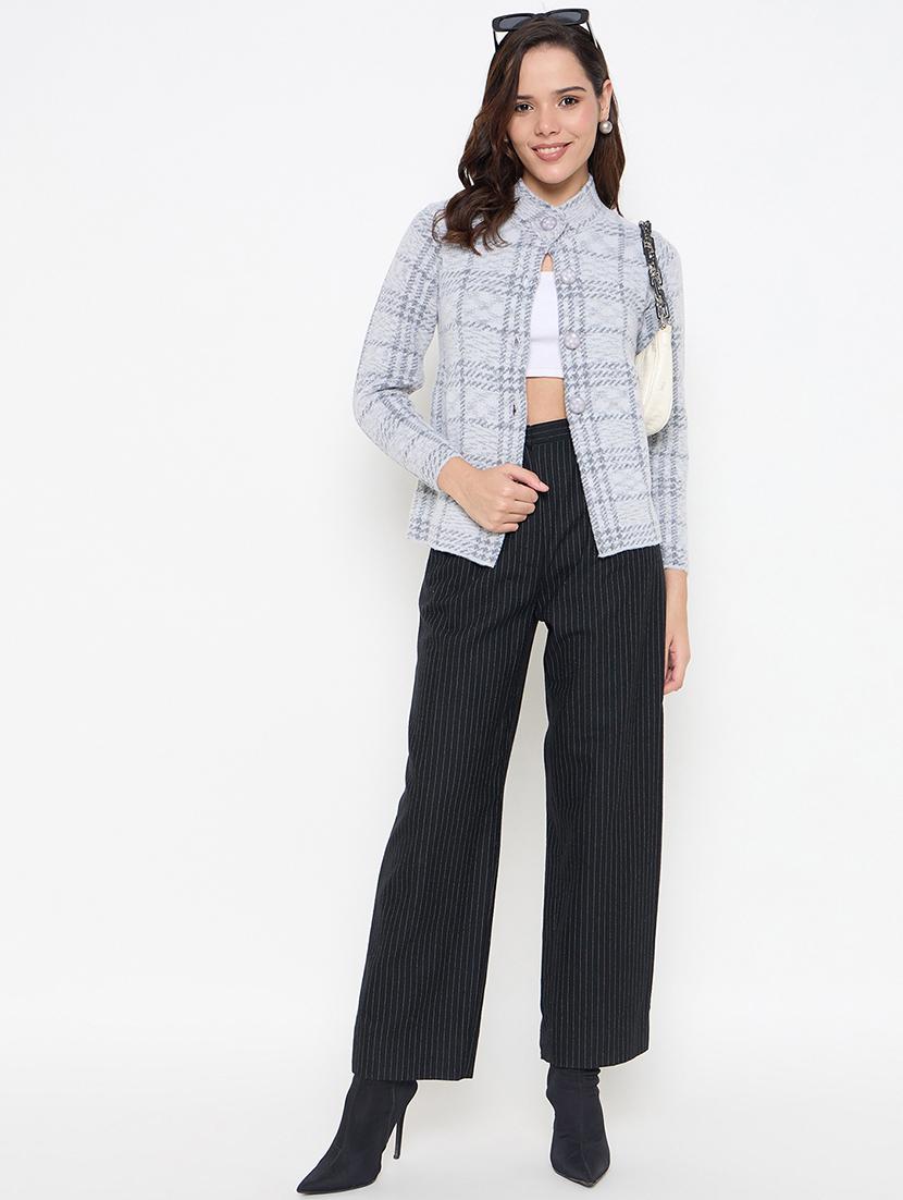 women long sleeves self design cardigan - 21662579 - Zoom Image - 3