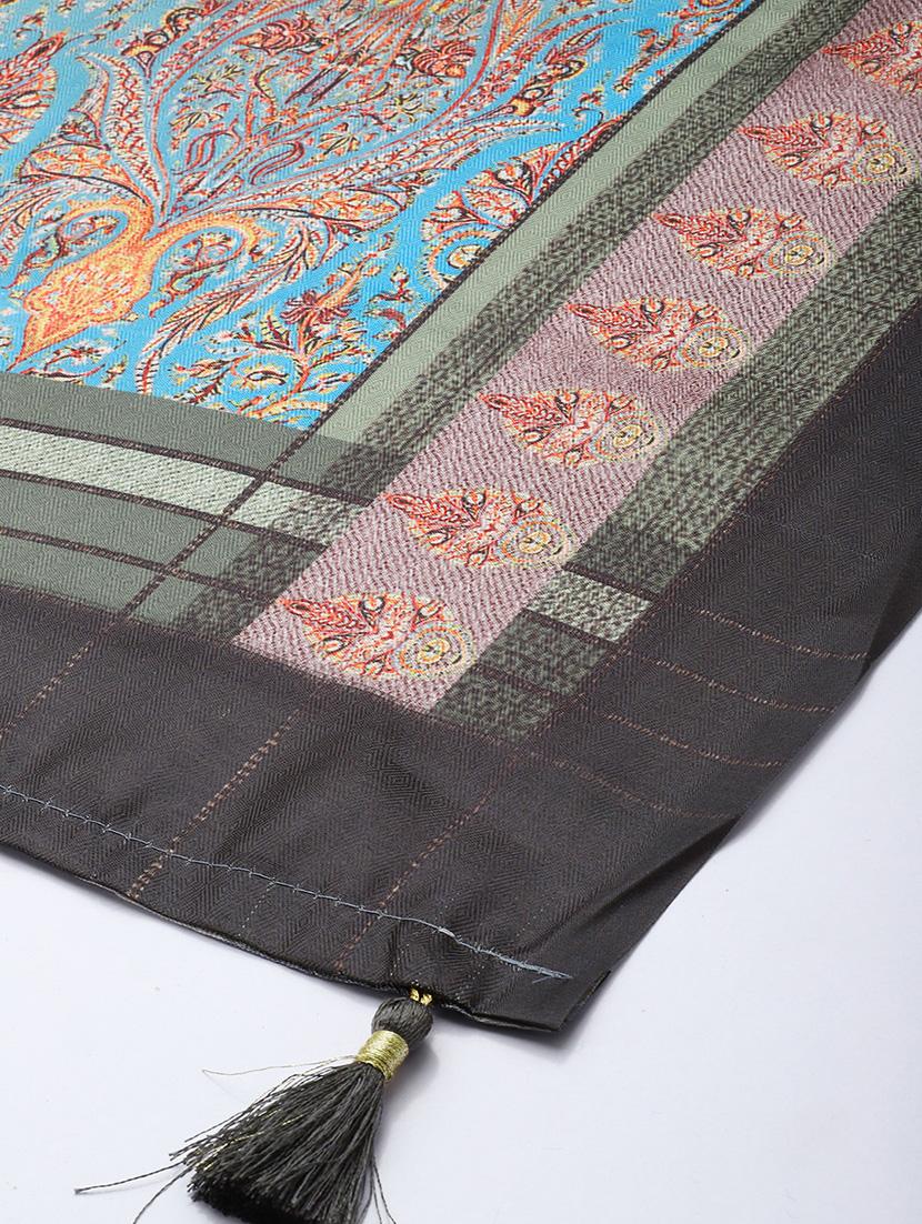 women green self design dupatta - 21672901 - Zoom Image - 4